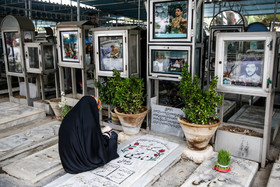 مادر شهید عباس پوررضائی به فرزند شهیدش پیوست